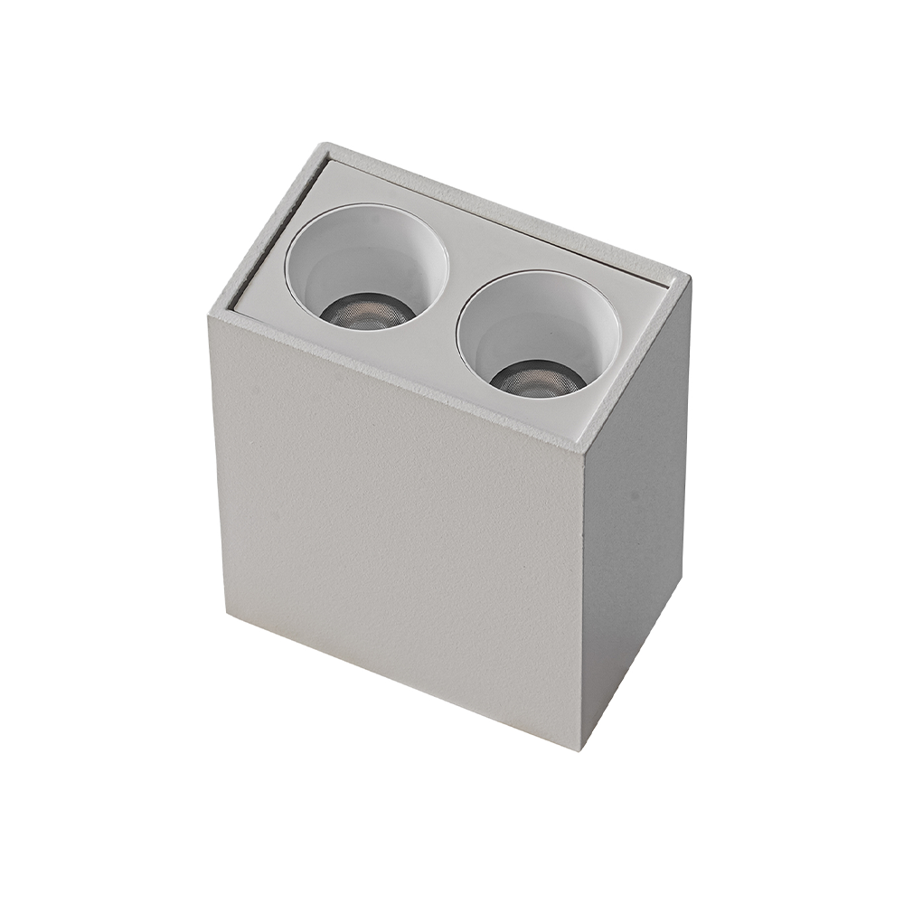 Spot Sobrepor Nordecor Downlight Powerus 2 Focos 4 watts 3000K Branco IRC90 35° Bivolt 55x36x70mm 6854