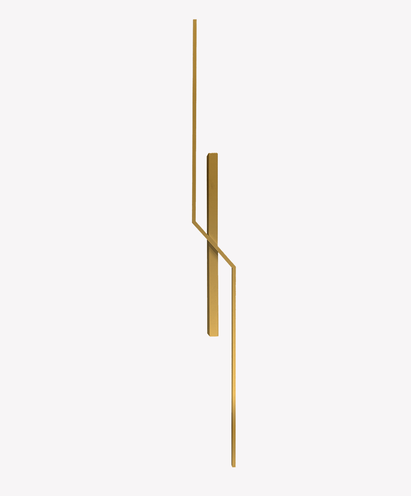 Arandela Opus Zeta 120° IP20 IRC80 26 watts 3000K Bivolt 1200x100mm Dourado OPS 89351