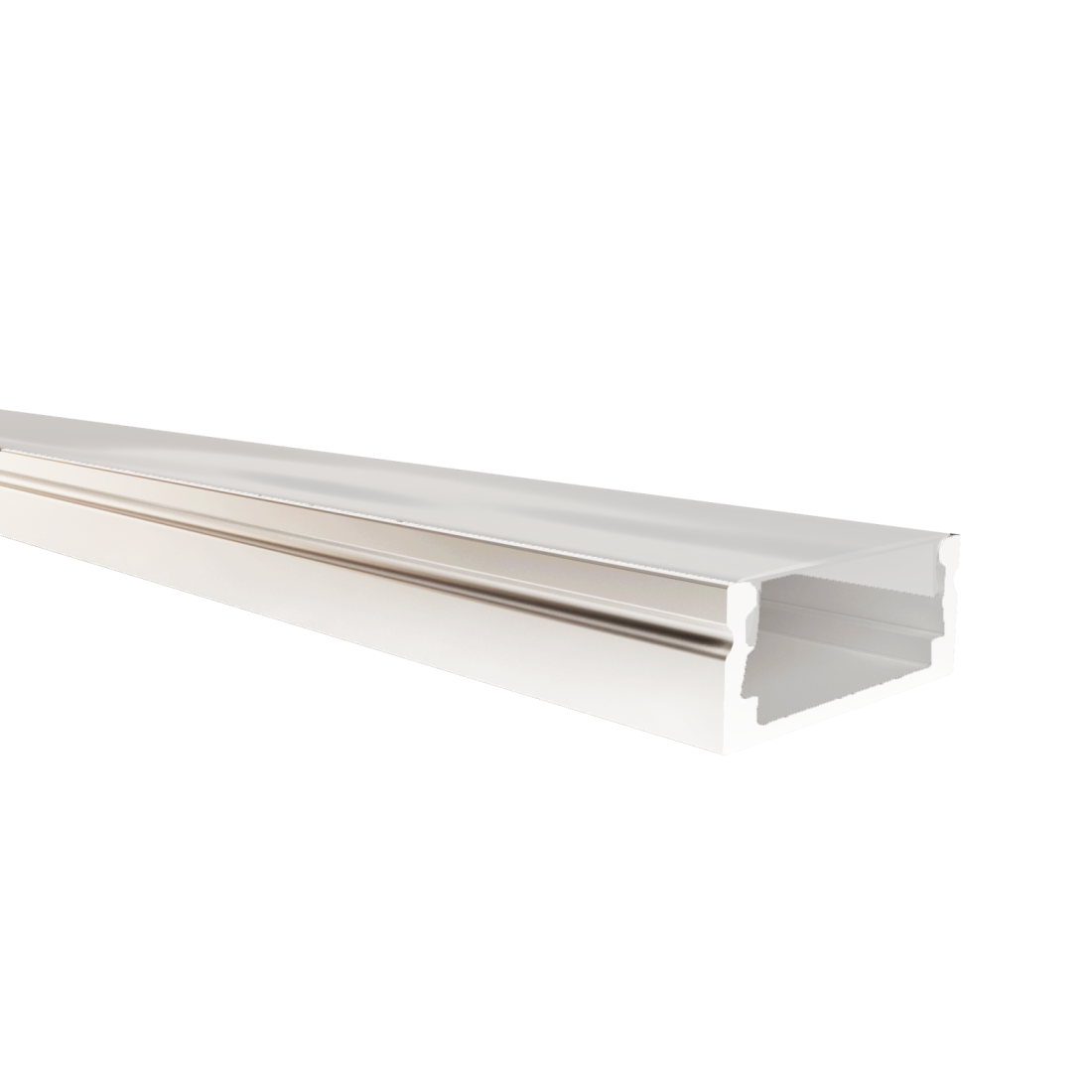 Perfil Sobrepor Alpertone Dileta Slim 15x7mm Barra 3 Metros Branco 202B3L