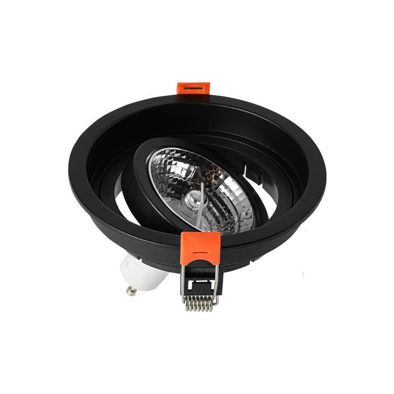 Spot Embutir Nordecor Loyo Redondo 1L AR70 Preto Ø120x15mm 6941