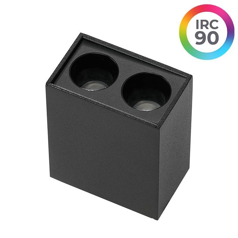  Spot Sobrepor Nordecor Downlight Powerus 2 Focos 4 watts 4000K Preto IRC90 35° Bivolt 55x36x70mm 6803