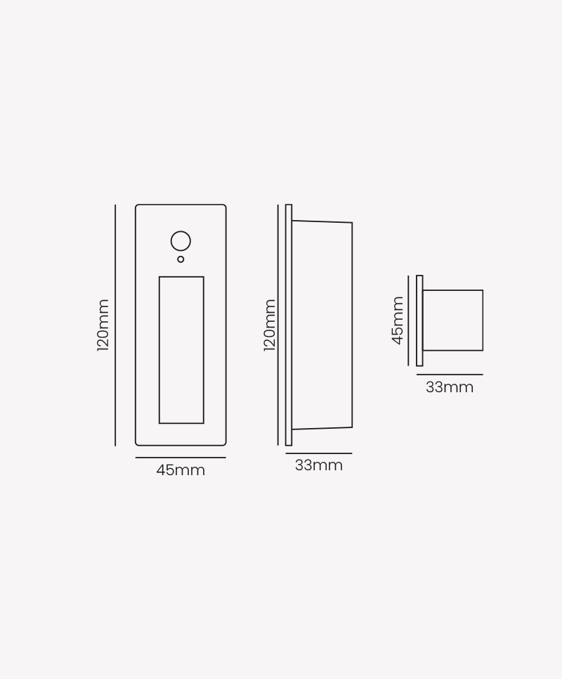 Balizador Opus Guardian com Sensor 3 watts 3000K 100° IP65 IRC90 Preto 45x45x120mm OPS 88651




