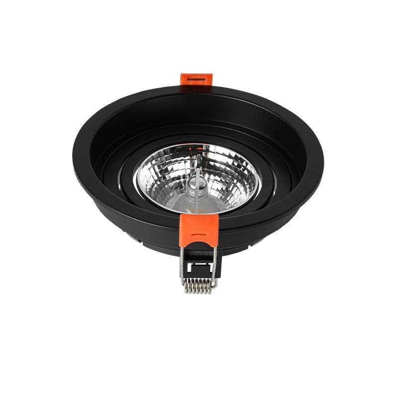 Spot Embutir Nordecor Loyo Redondo 1L AR70 Preto Ø120x15mm 6941