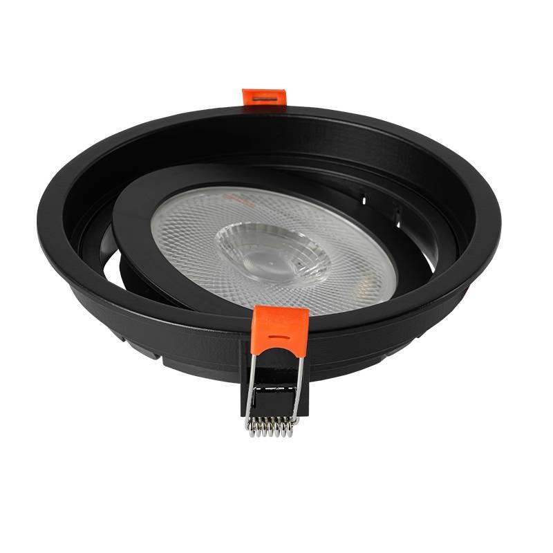 Spot Embutir Nordecor Loyo Redondo 1L PAR30 Preto Ø160x15mm 6939