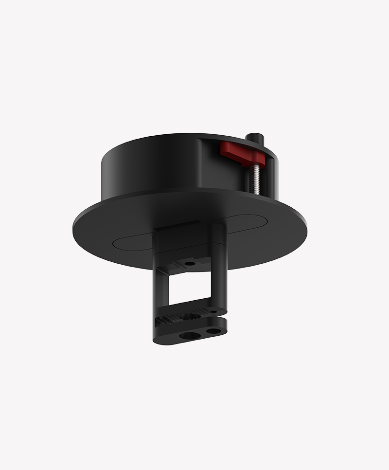 Base para Trilho Opus p/ Sistema Redondo Belts Preto 86x86x34mm OPS 89139