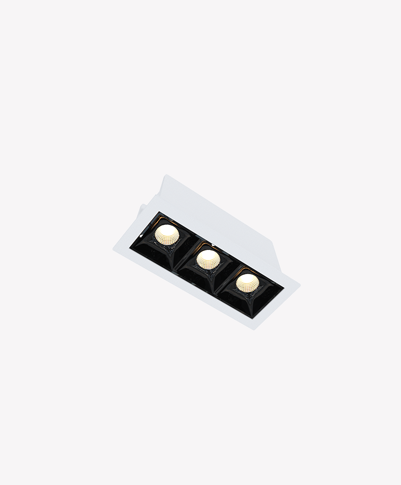 Spot Embutir Opus LED Soul 6 watts 4000K IRC90 30° IP20 105x45x50mm Branco Fundo Preto OPS 87777