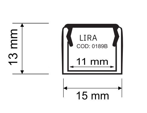 Perfil Sobrepor Alpertone Lira 15x13mm Barra 2 Metros 189A2L / 189B2L / 189P2L