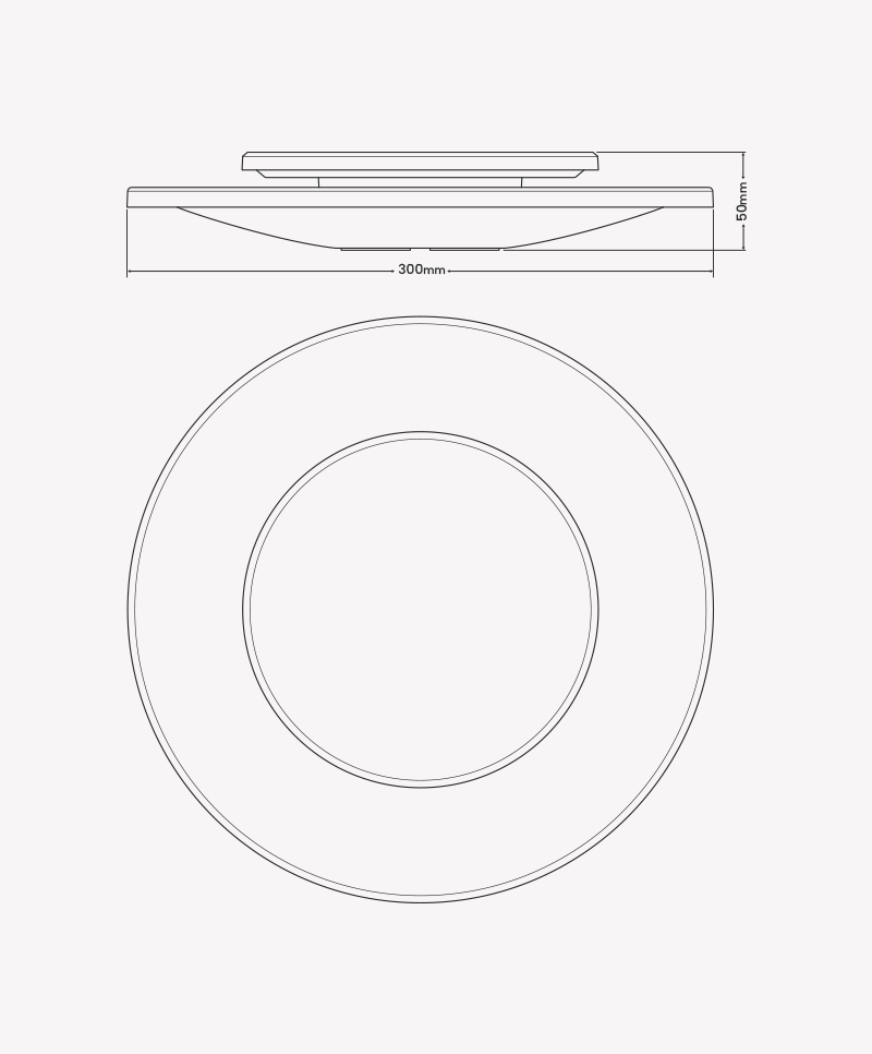Arandela Opus Eclipse 12 watts 3000K 100° IP65 Preto 300x300x50mm OPS 35154



