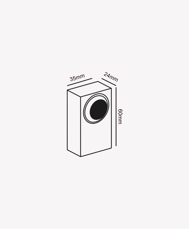 Arandela Opus Arc 1 watt 3000K 60° Branco 60x35x24mm OPS 31750




