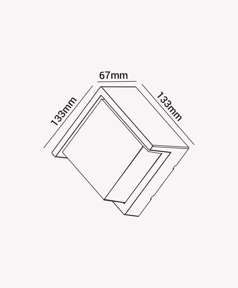 Arandela Opus Iglu 8 watts 3000K 130° Preto 133x133x67mm OPS 30951




