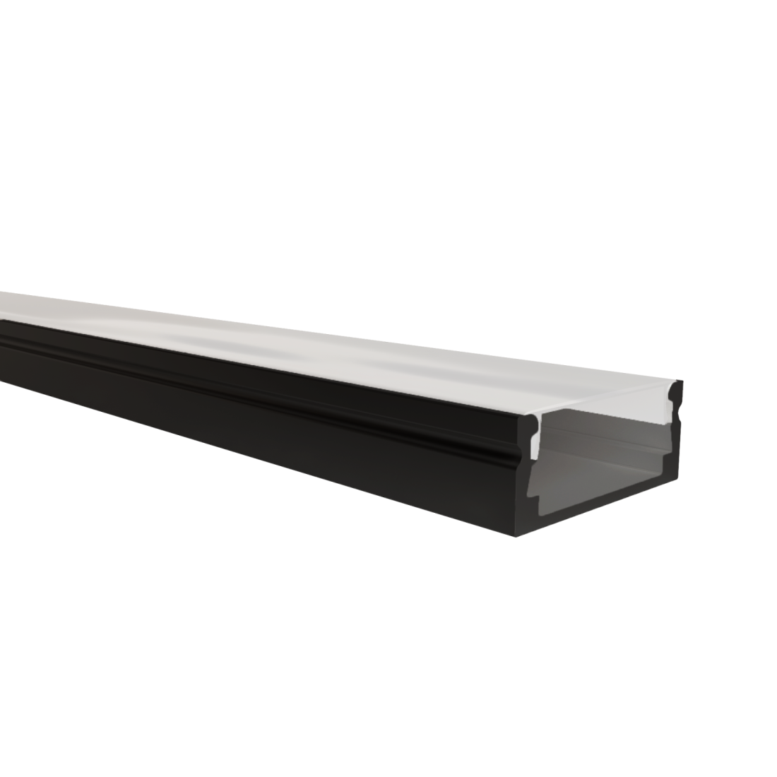 Perfil Sobrepor Alpertone Dileta Slim 15x7mm Barra 3 Metros Preto 202P3L