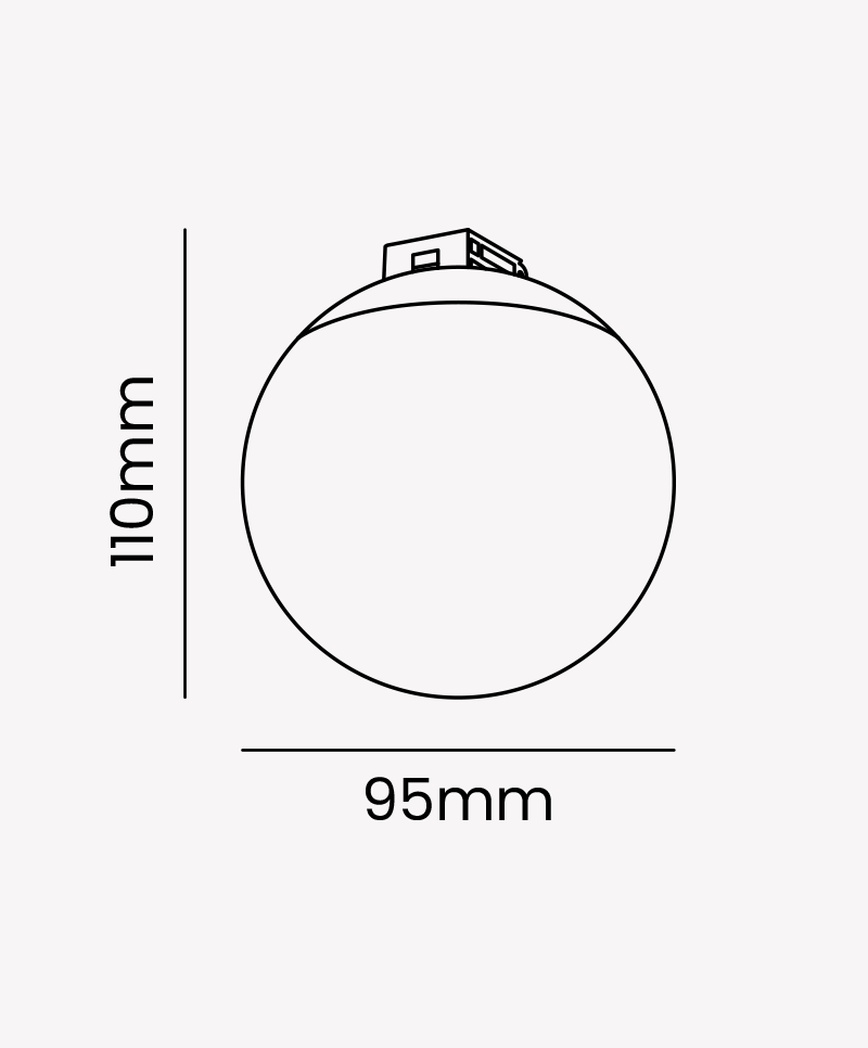 Globo Belts Opus 150° IP20 IRC90 48V 6 watts 3000K Bivolt Preto 95x95x100mm OPS 89146
