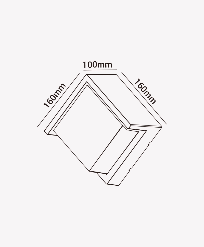 Arandela Opus Iglu 12 watts 3000K 130° IP65 Preto 160x160x100mm OPS 33990



