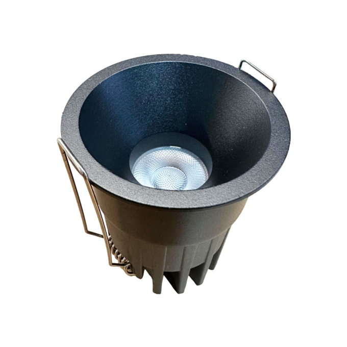 Embutido Alpertone Downlight Hodes 7 watts 24° IRC90 Bivolt Preto Ø62x75mm 011738/011741