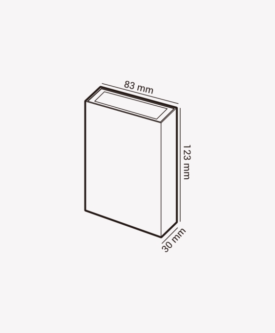 Arandela Opus Double 4 watts 3000K 80° Branco 83x123x30mm OPS 36618