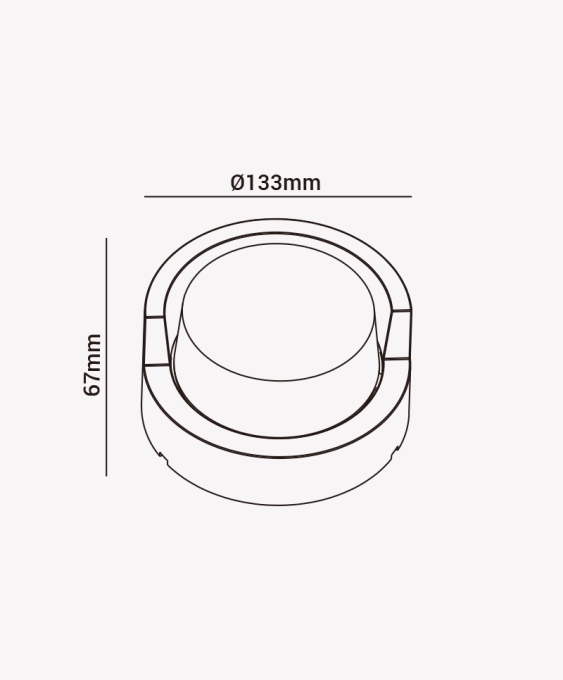 Arandela Opus Iglu 8 watts 3000K 130° Preto Ø133x67mm OPS 82871




