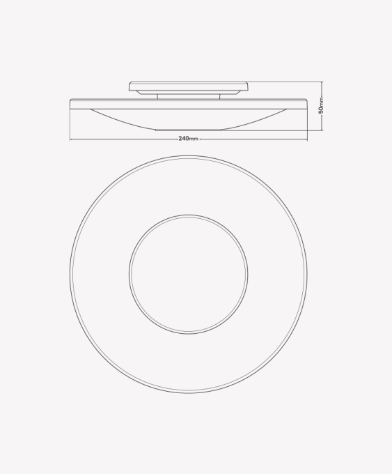 Arandela Opus Eclipse 8 watts 3000K 100° IP65 Branco  240x240x50mm OPS 35123



