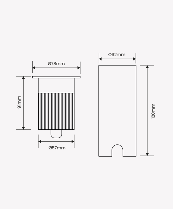 Embutido Solo Opus LED 10 watts 3000K 30° Preto IP67 Ø78x91mm OPS 33600
