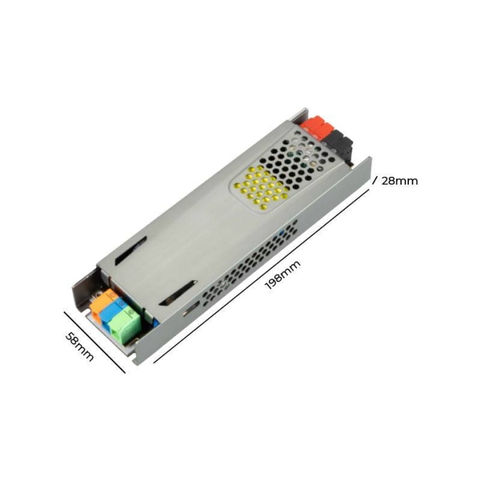Fonte 48V Nordecor 6,2A 300 watts IP20 Bivolt 198x58x28mm 7357