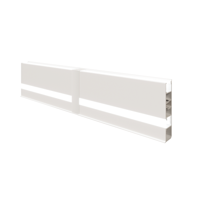 Perfil Alpertone Sobrepor Rodapé Zeta 80x19mm Barra 3 Metros Branco 0501B3