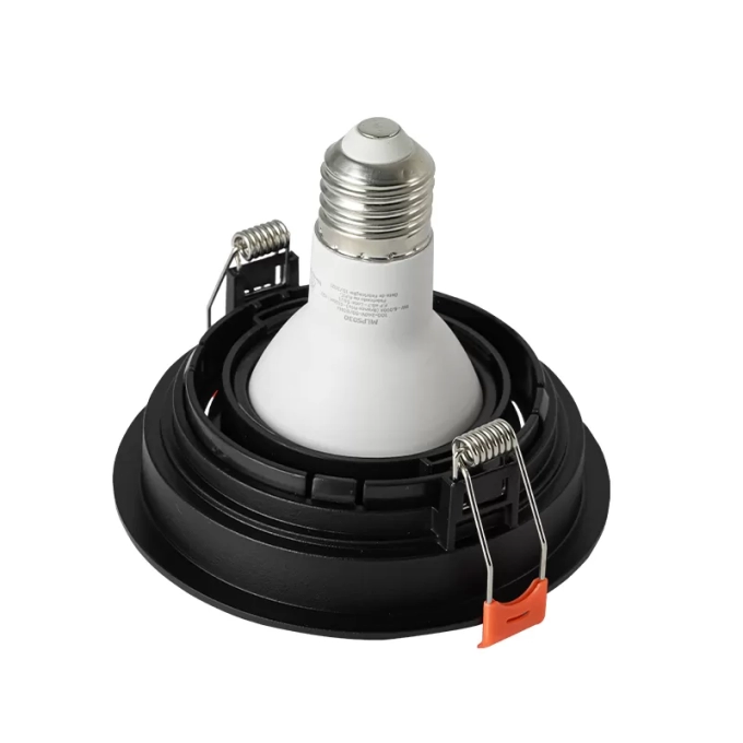 Spot Embutir Nordecor Loyo Redondo 1L PAR20 Preto Ø120x15mm 6937