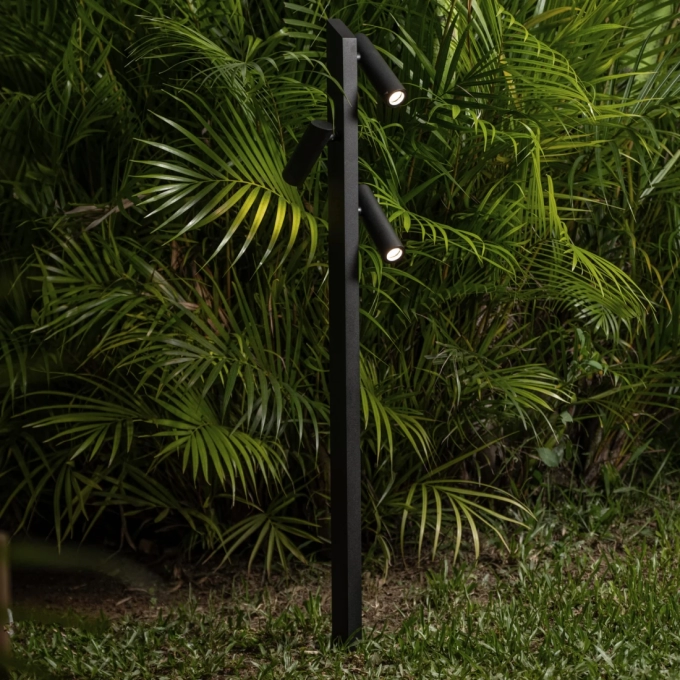 Poste Balizador Usina Side IP65 3L MR11 135X122X1000mm 25160 100