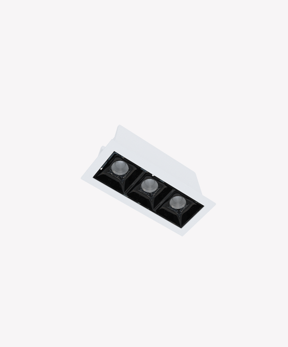 Spot Embutir Opus LED Soul 6 watts 4000K IRC90 30° IP20 105x45x50mm Branco Fundo Preto OPS 87777