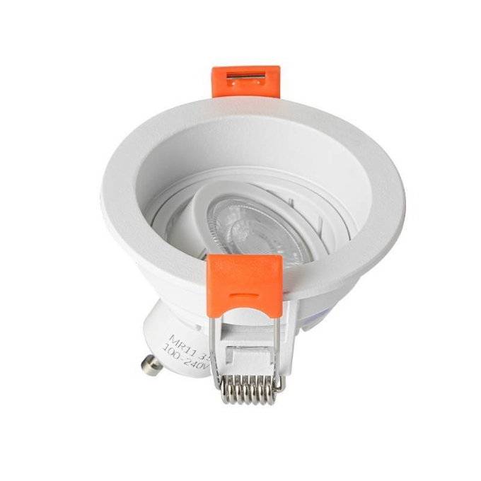 Spot Embutir Nordecor Loyo Redondo 1L Mini Dicroica MR11 Branco Ø72mm 6932