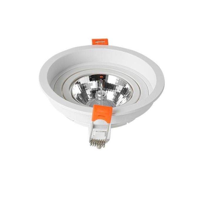Spot Embutir Nordecor Loyo Redondo 1L AR70 Branco Ø120x15mm 6940