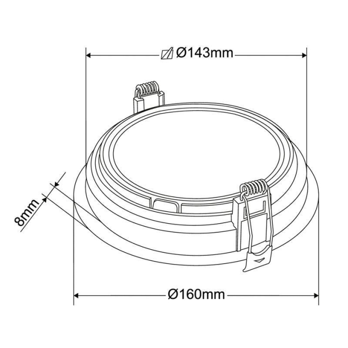 Spot Embutir Nordecor Loyo Redondo 1L AR111 Branco Ø160x15mm 6942