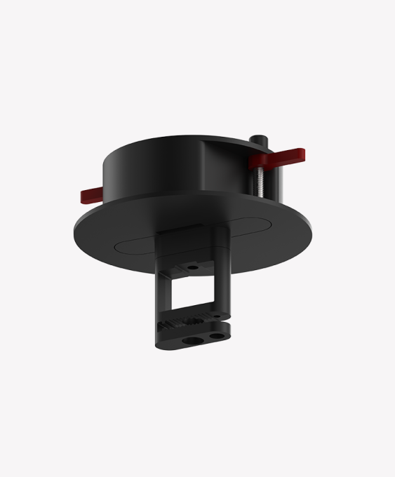 Base para Trilho Opus p/ Sistema Redondo Belts Preto 86x86x34mm OPS 89139