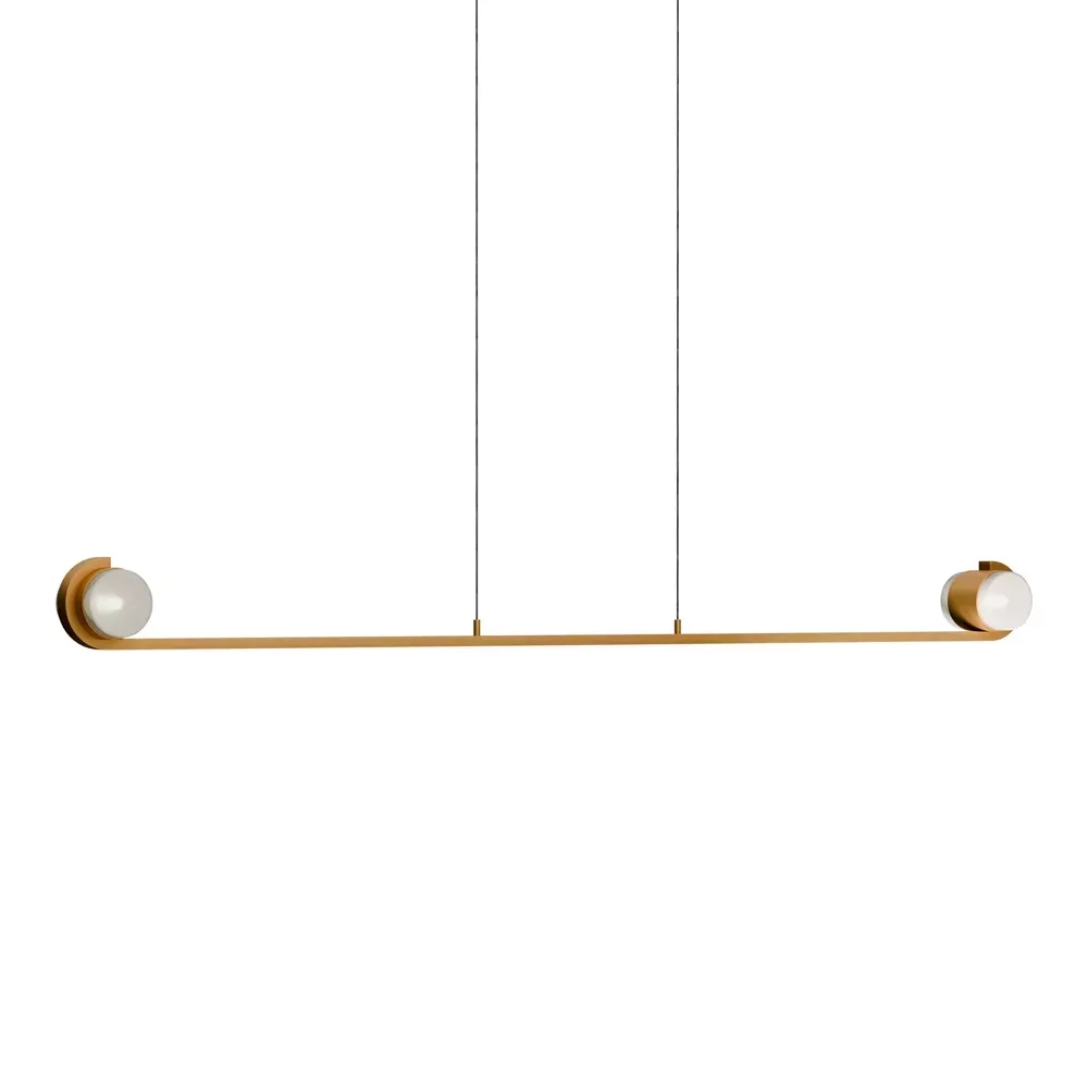 Pendente Usina Bello Curva Superior 28 watts 3000K 1400X100X110mm 52091 By Tiago Curioni