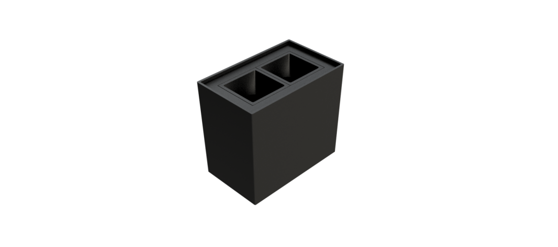 Plafon Moon Linea MR11 2 Focos Preto 2L MR11 (Mini Dicróica) 1062116