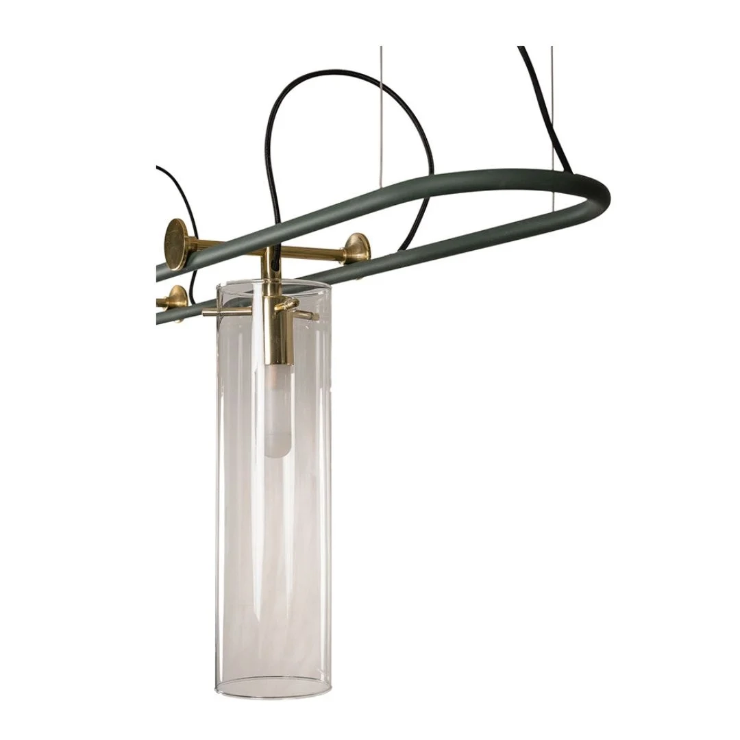 Pendente Usina Tibérias Horizontal por Leo Shehtman 4L G9 Ø165X1500X275mm 50105/4