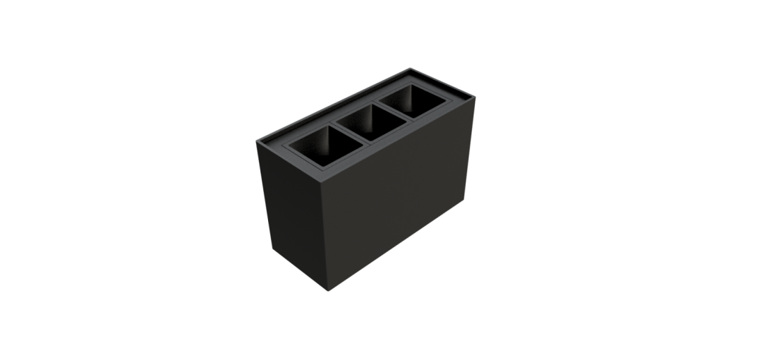 Plafon Moon Linea MR11 3 Focos Preto 3L MR11 (Mini Dicróica) 1062119