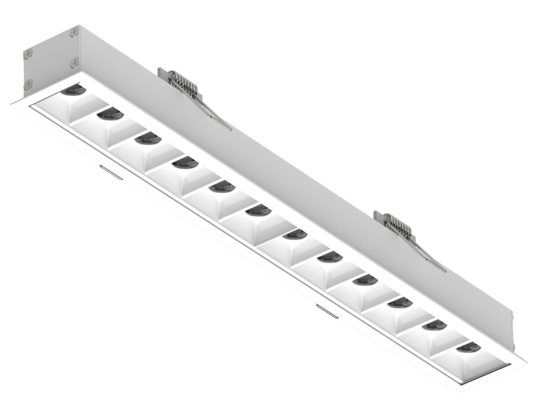 Luminária Powerlume Embutir Alumínio 20 watts 36° Bivolt IP40 42x330mm DOTEMB-20W