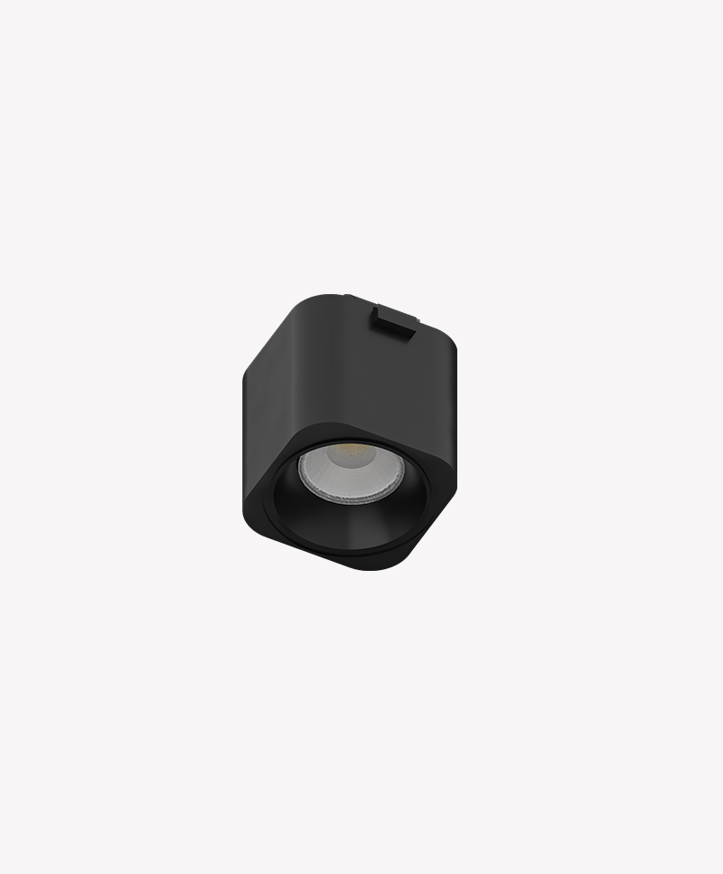 Spot Opus Sobrepor Quadrado Belts 24° IP20 IRC90 48V 6 watts 3000K Bivolt Preto OPS 89245