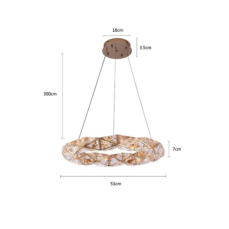 Pendente Nordecor Kazy 24 watts 3000K Ouro Brilho Ø530mm 2881