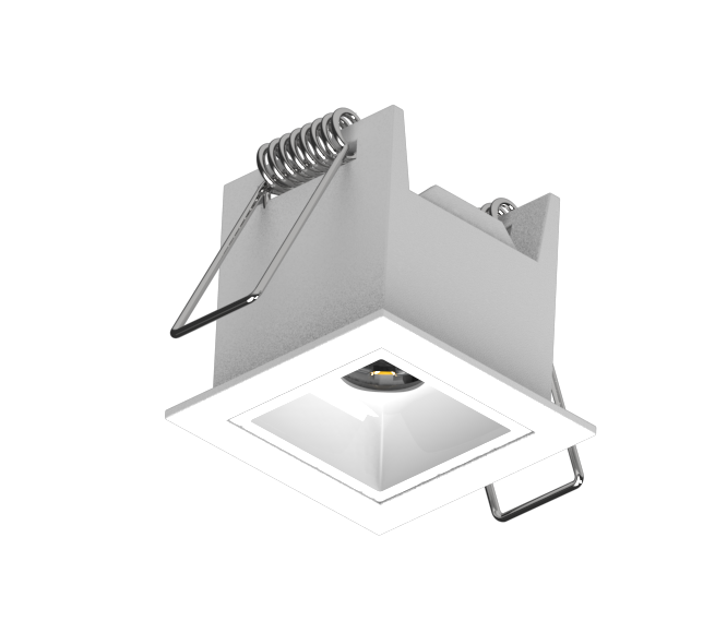 Luminária Powerlume Embutir Alumínio 3 watts 36° Bivolt IP40 42x42mm DOTEMB-3W