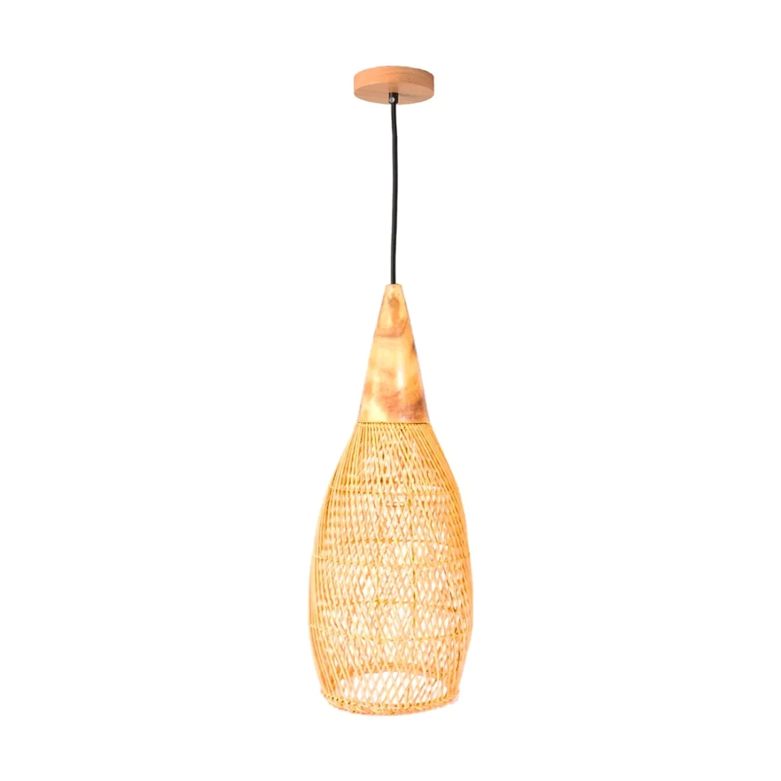 Pendente Skylight Ôtaki Rattan 1L E27 Ø230x550mm Cabo 3 metros SKY-4108