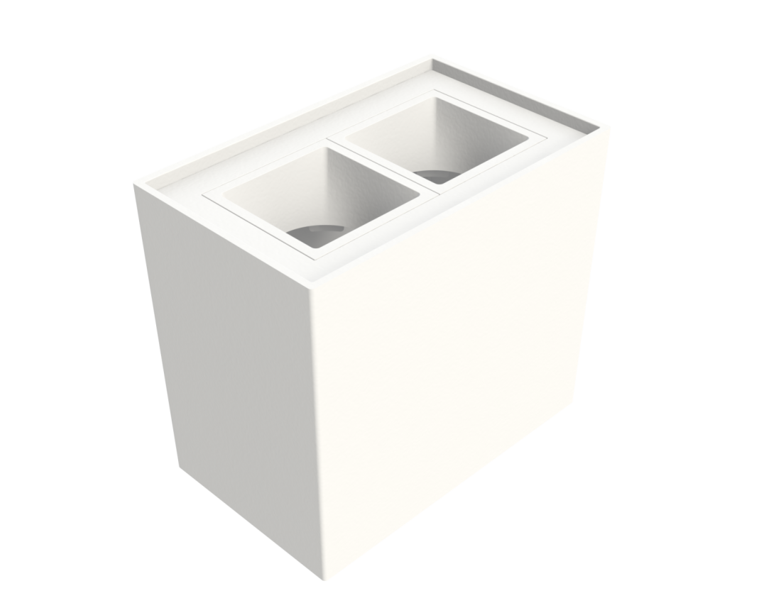 Plafon Moon Linea MR11 2 Focos Branco 3L MR11 (Mini Dicróica) 1062115 