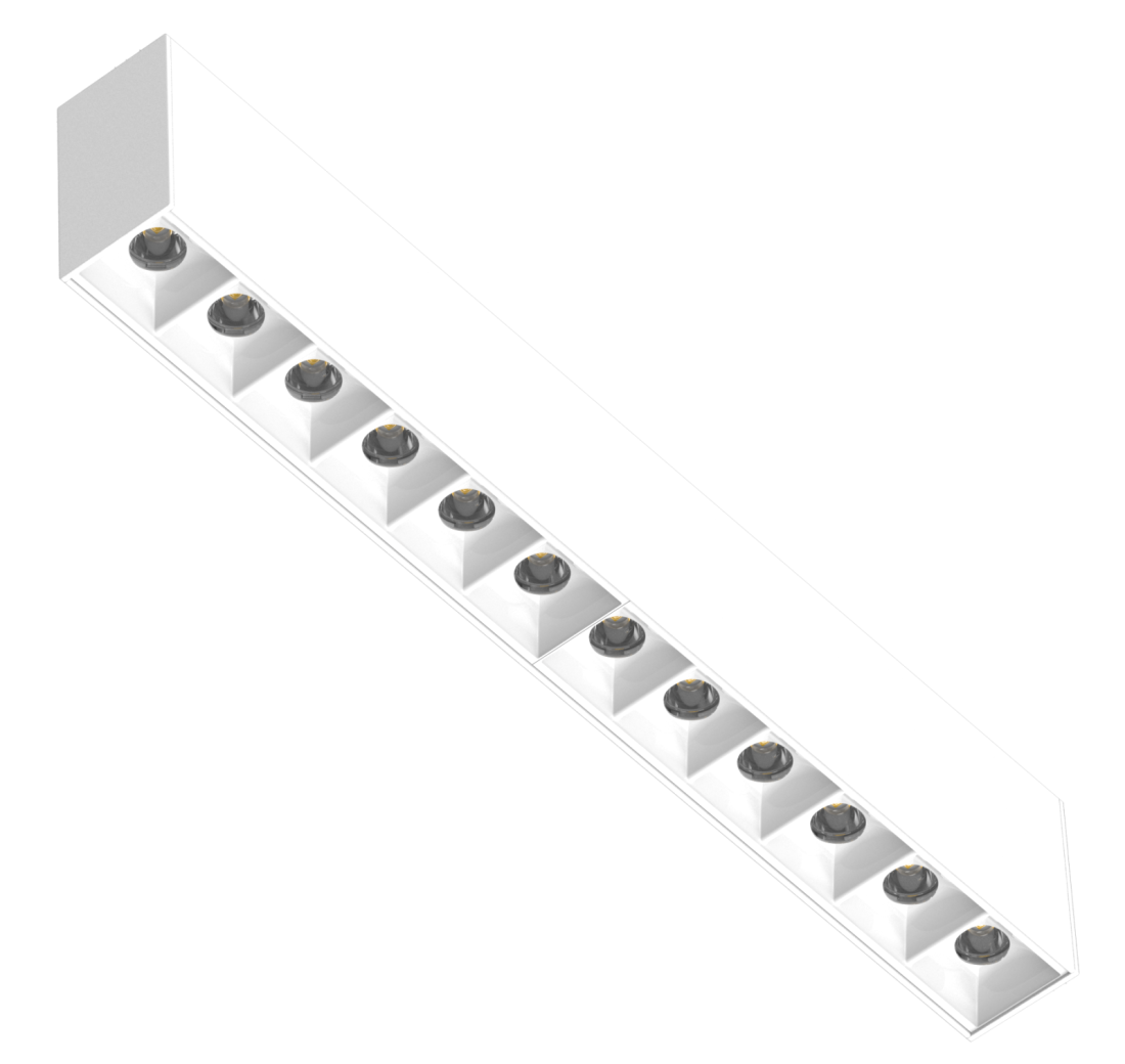 Luminária Powerlume Dot Line Sobrepor Alumínio 20 watts 36° IP40 33x318mm DOTSBP-20W