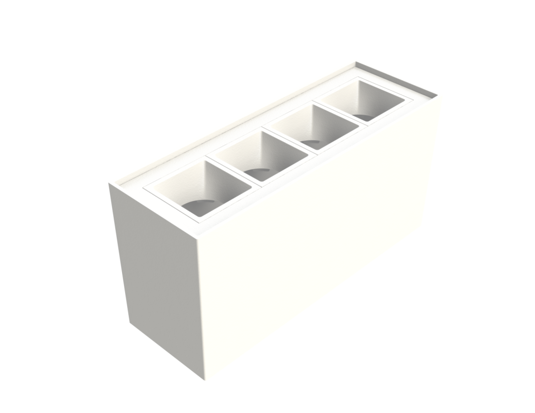 Plafon Moon Linea MR11 4 Focos Branco  4L MR11 (Mini Dicróica) 1062121