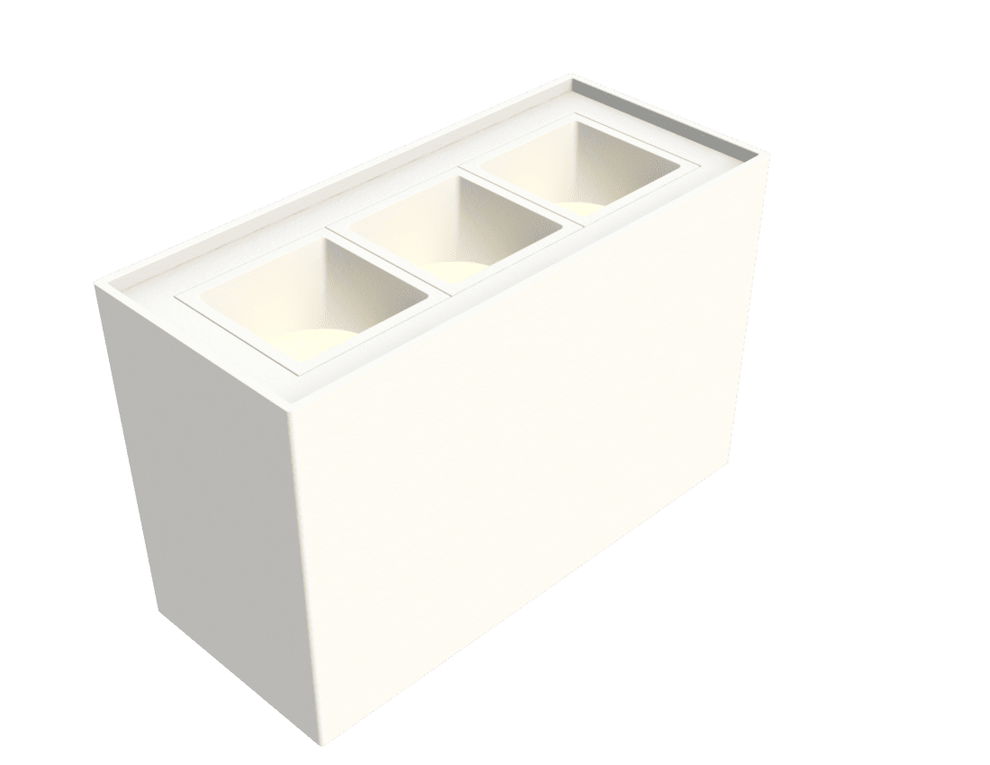 Plafon Moon Linea MR11 3 Focos Branco 3L MR11 (Mini Dicróica) 1062118 