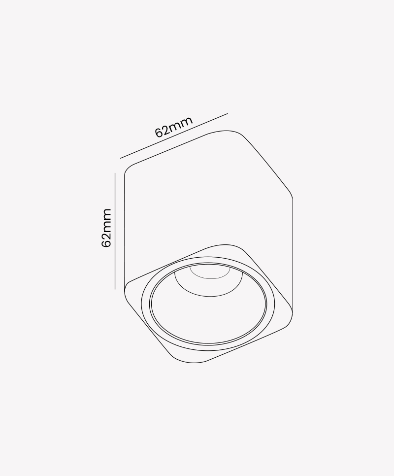Spot Opus Sobrepor Quadrado Belts 24° IP20 IRC90 48V 6 watts 3000K Bivolt Preto OPS 89245