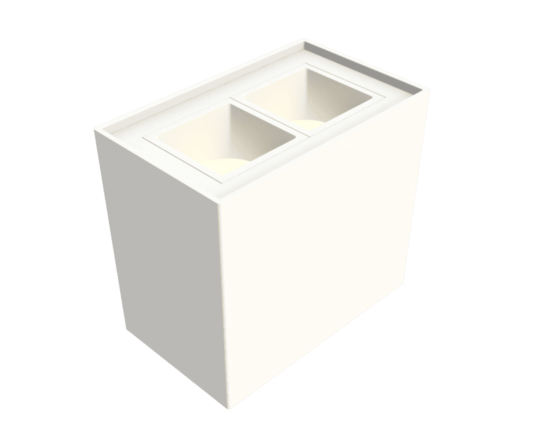 Plafon Moon Linea MR11 2 Focos Branco 3L MR11 (Mini Dicróica) 1062115 