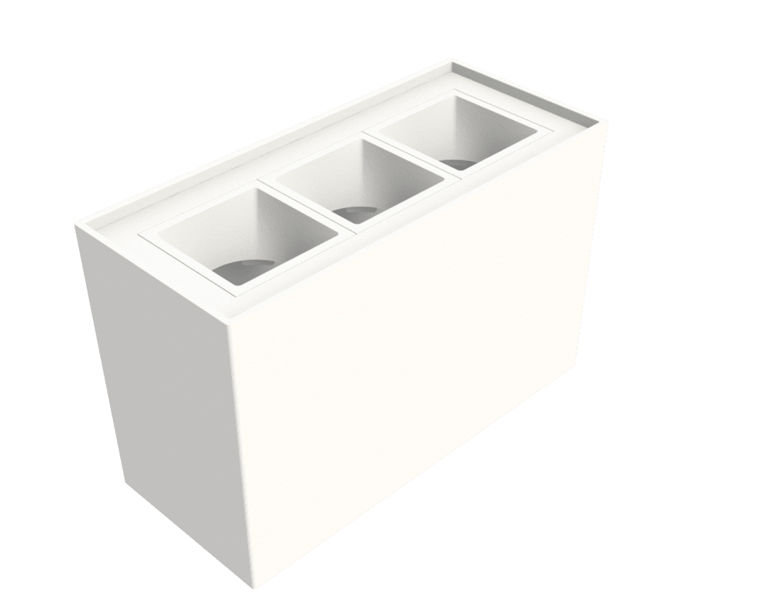 Plafon Moon Linea MR11 3 Focos Branco 3L MR11 (Mini Dicróica) 1062118 