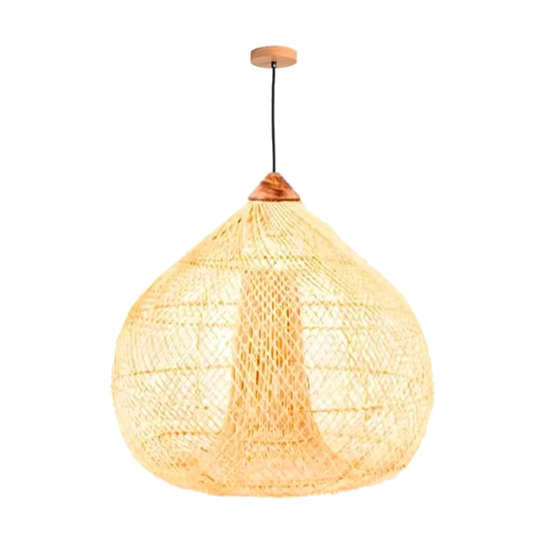 Pendente Skylight Ôtaki Rattan 1L E27 Ø600x600mm Cabo 3 metros SKY-4111