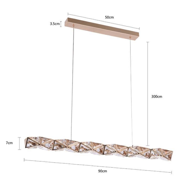 Pendente Nordecor Kazy 14 watts 3000K Ouro Brilho 900mm 2882