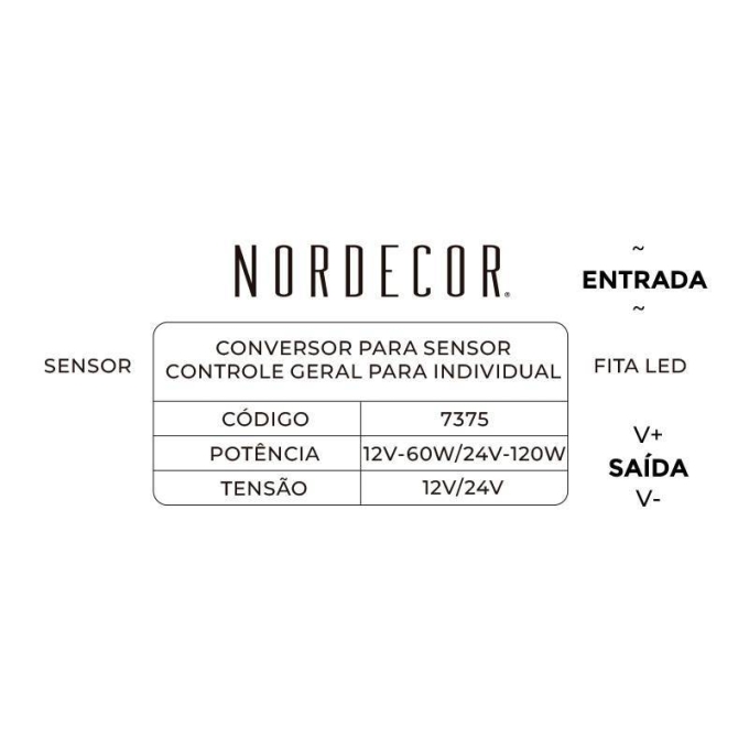 Conversor para Sensor Geral para Sensor Individual para Móveis 12/24V 7375